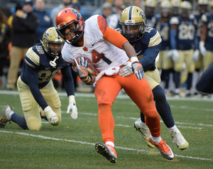 Syracuse's offense scored a season-high 61 points but allowed a record-breaking 76 points to Pittsburgh. 