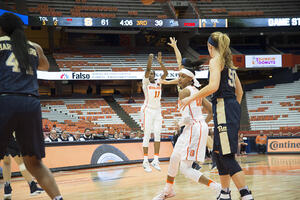 The Orange overwhelmed the Eagles in Conte Forum on Sunday afternoon.